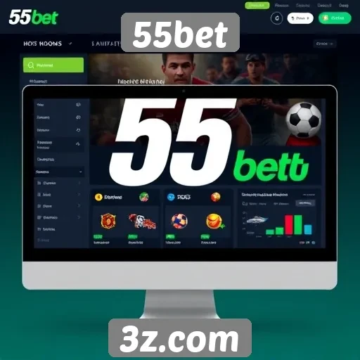 Avaliação da interface do usuário do site 55bet